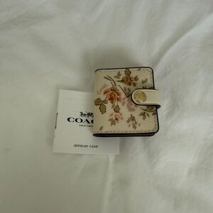 Coach Floral Photo Keychain